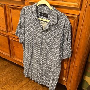 Abercrombie and Fitch Blue Patterned Men's Shirt